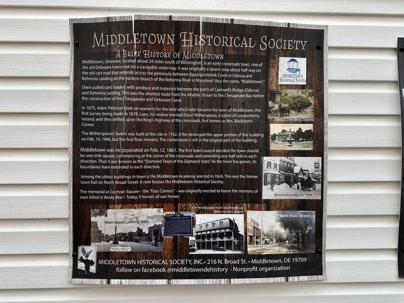 A Brief History of Middletown Marker. Click for full size. A Brief History of Middletown Marker image. Click for full size.