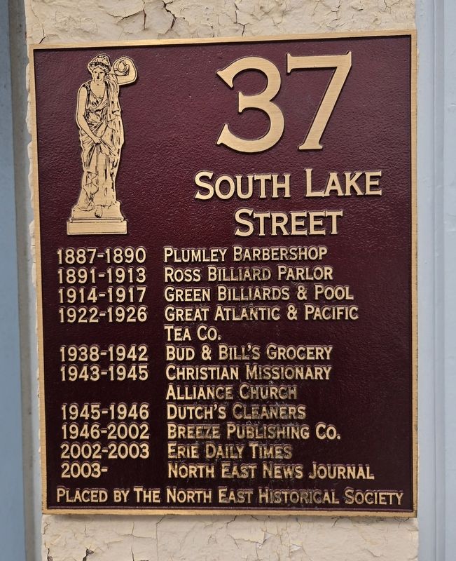 37 South Lake Street Marker image. Click for full size.