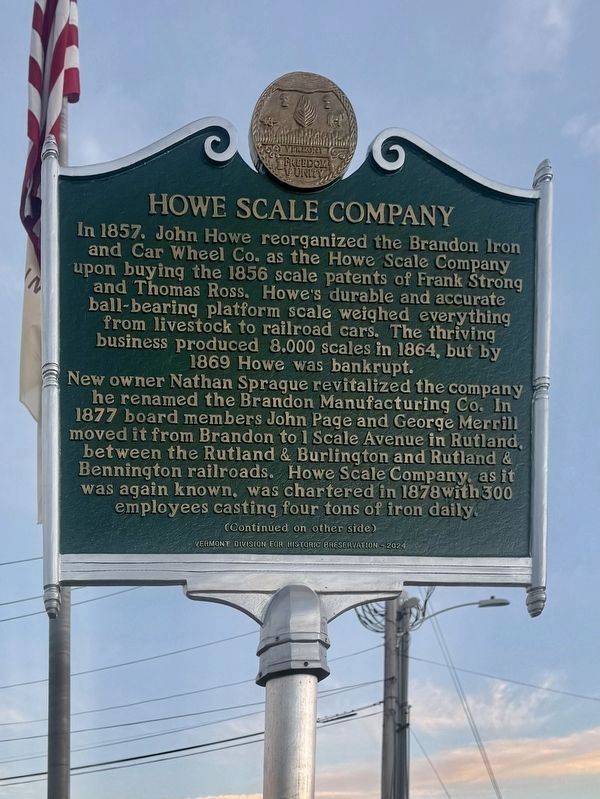 Howe Scale Company marker image. Click for full size.