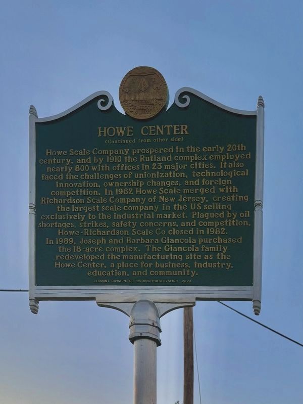 Howe Center  Marker image. Click for full size.