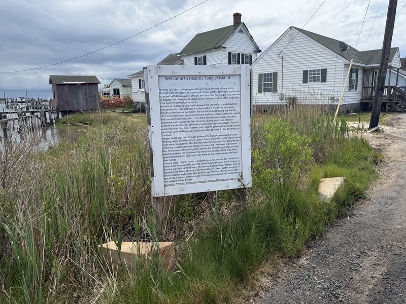 Welcome to Historic Tangier Island Marker image. Click for full size.
