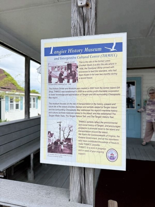Tangier History Museum and Interpretive Cultural Center (THMICC) Marker image. Click for full size.