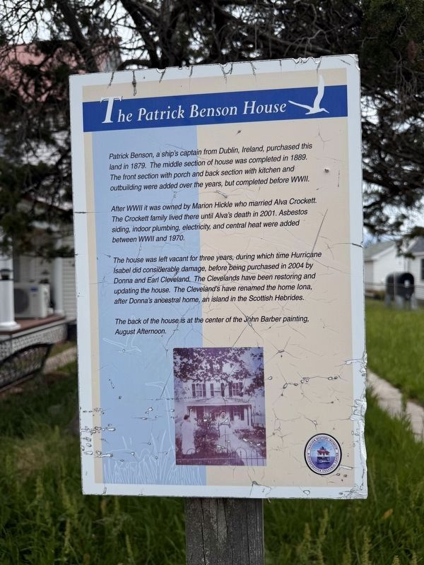 The Patrick Benson House Marker image. Click for full size.