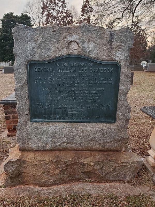 Grave plot of General William Lee Davidson, after whom Davidson College was named. Click for full size. Grave plot of General William Lee Davidson, after whom Davidson College was named image. Click for full size.