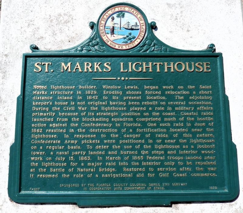 St. Marks Lighthouse Marker image. Click for full size.