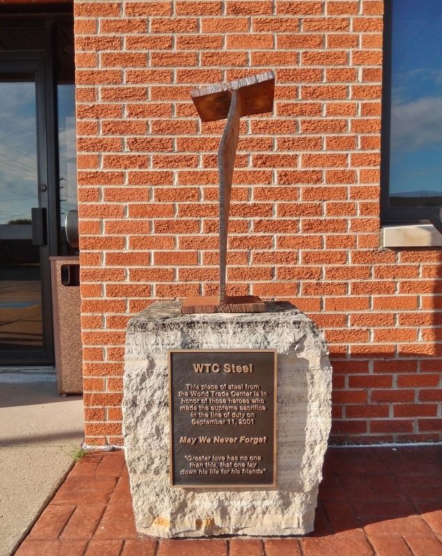 WTC Steel Marker & I-beam. Click for full size. WTC Steel Marker & I-beam image. Click for full size.