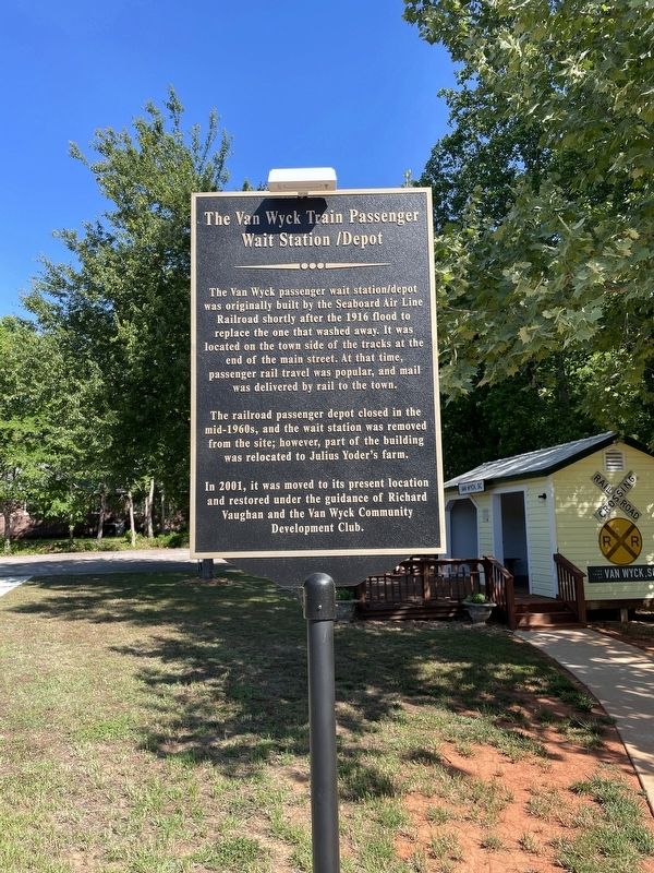 The Van Wyck Train Passenger Wait Station / Depot Marker image. Click for full size.