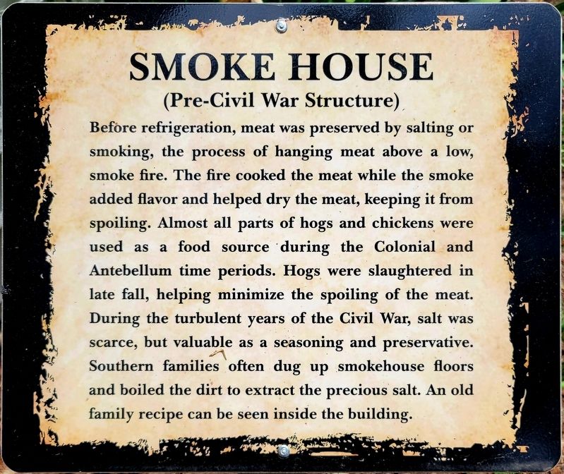 Smoke House Marker. Click for full size. Smoke House Marker image. Click for full size.