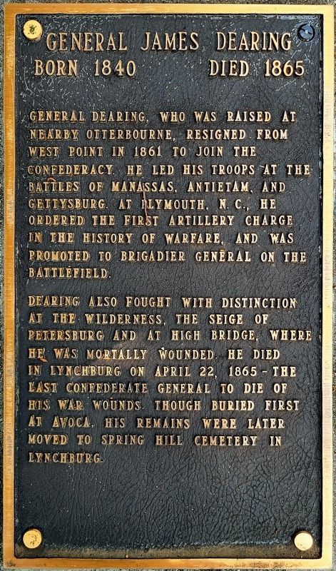 General James Dearing Marker image. Click for full size.