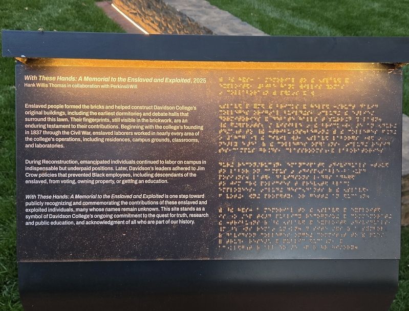 With These Hands: A Memorial to the Enslaved and Exploited, 2025 Marker image. Click for full size.