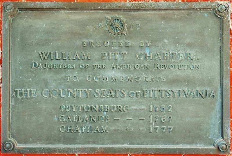 The County Seats of Pittsylvania Marker. Click for full size. The County Seats of Pittsylvania Marker image. Click for full size.