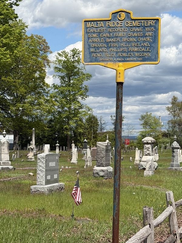 Malta Ridge Cemetery Marker image. Click for full size.