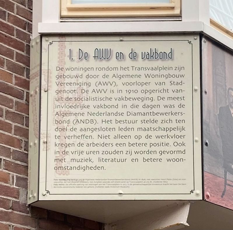 1. De AWV en de Vakbond / The AWV and the Trade Union Marker image. Click for full size.