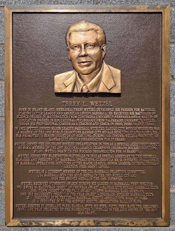 Terry L. Wetzel Marker. Click for full size. Terry L. Wetzel Marker image. Click for full size.