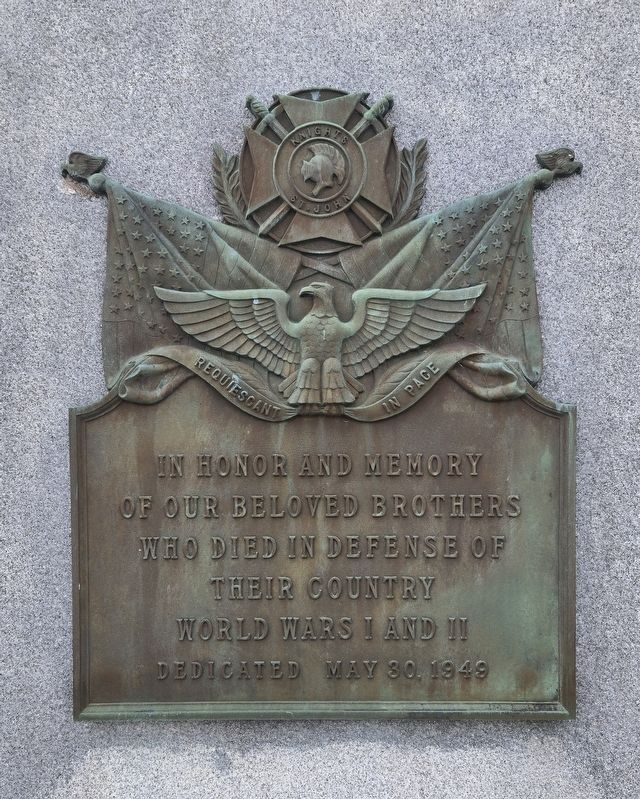 Knights of St. John Memorial. Click for full size. Knights of St. John Memorial image. Click for full size.