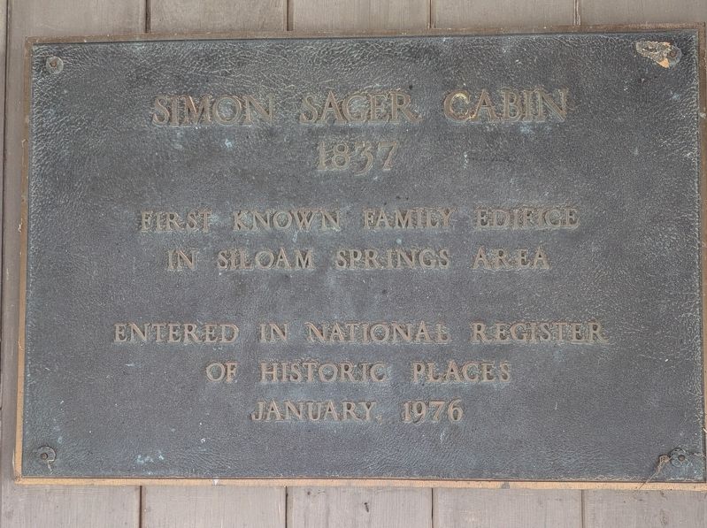 Simon Sager Cabin Marker image. Click for full size.