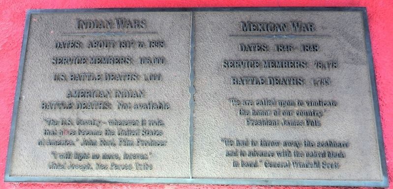 Indian Wars & Mexican War image. Click for full size.