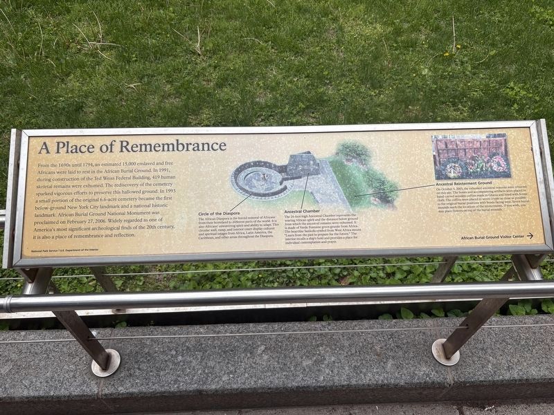 A Place of Remembrance Marker. Click for full size. A Place of Remembrance Marker image. Click for full size.