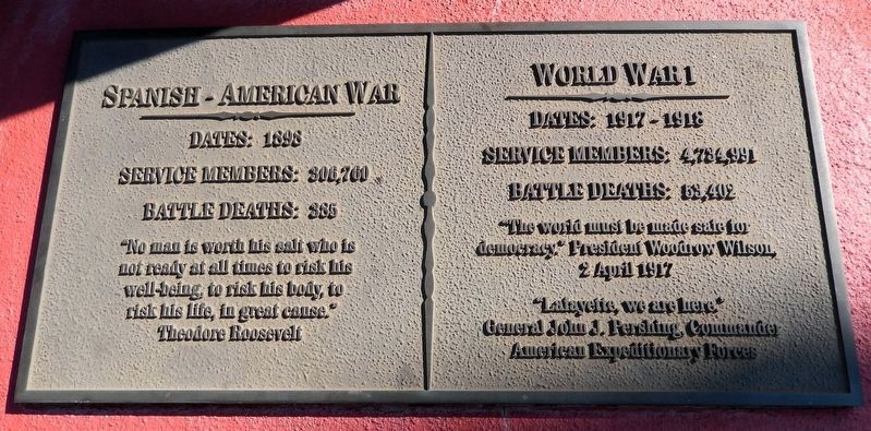 Spanish-American War & World War I image. Click for full size.
