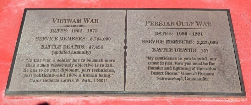 Vietnam War & Persian Gulf War image. Click for full size.