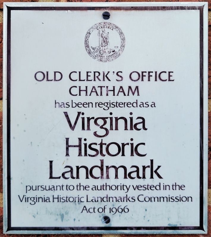 Old Clerk's Office Marker. Click for full size. Old Clerk's Office Marker image. Click for full size.