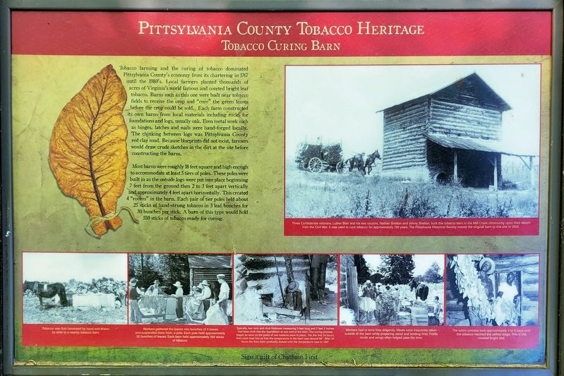 Pittsylvania County Tobacco Heritage Marker image. Click for full size.
