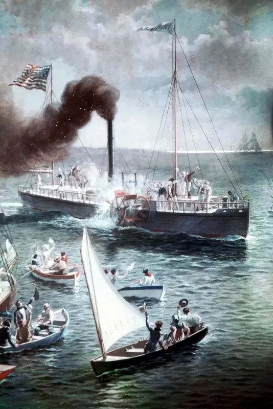 The Steamboat Clermont. Click for more information. The Steamboat Clermont image. Click for more information.