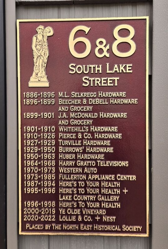 6 & 8 South Lake Street Marker. Click for full size. 6 & 8 South Lake Street Marker image. Click for full size.