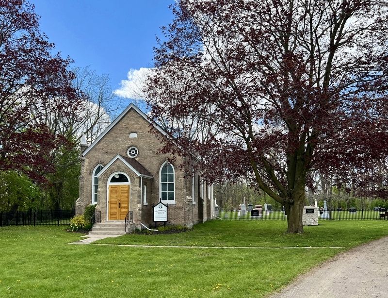 The Salt Spring Church and cemetery in 2026. Click for full size. The Salt Spring Church and cemetery in 2026 image. Click for full size.
