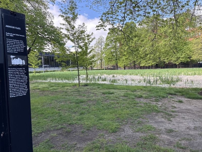 Armour Flats Marker and its former site. Click for full size. Armour Flats Marker and its former site image. Click for full size.