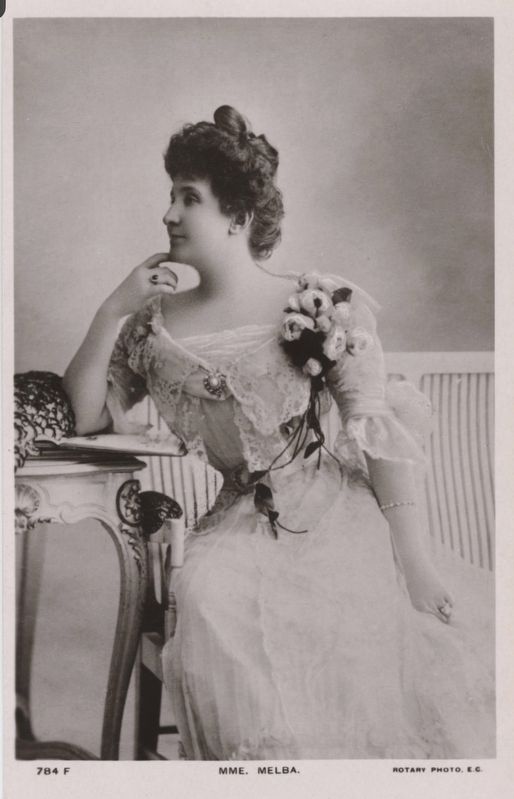 Mme. Melba. Click for more information. Mme. Melba image. Click for more information.