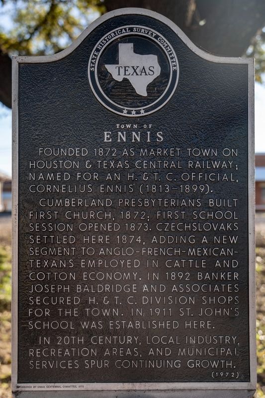Town of Ennis Marker image. Click for full size.