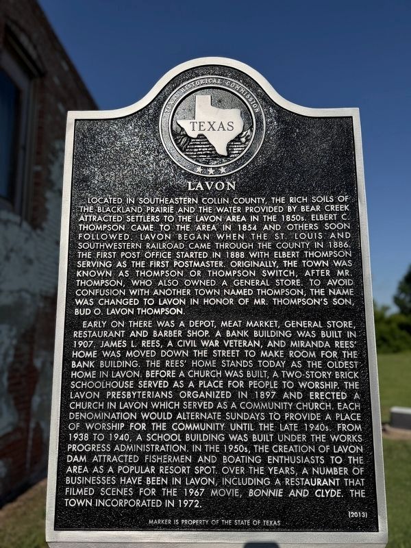 Lavon Marker. Click for full size. Lavon Marker image. Click for full size.