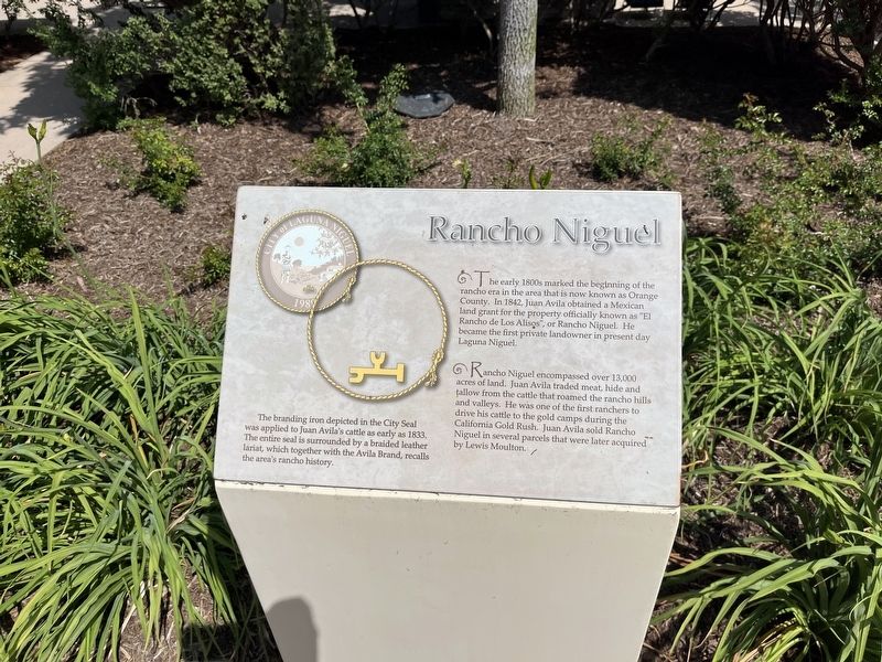 Rancho Niguel Marker image. Click for full size.