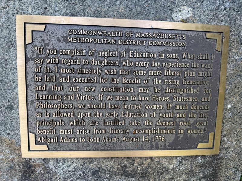 Abigail Adams to John Adams, August 14, 1776 Marker image. Click for full size.