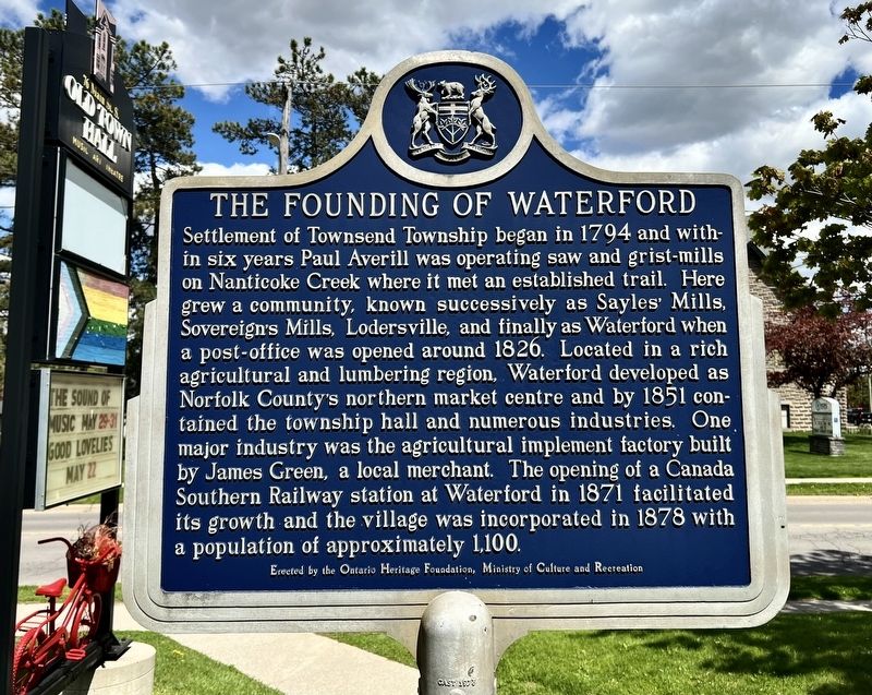The Founding of Waterford Marker. Click for full size. The Founding of Waterford Marker image. Click for full size.