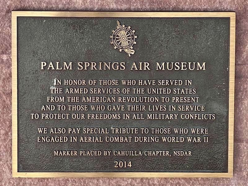 Palm Springs Air Museum Marker image. Click for full size.