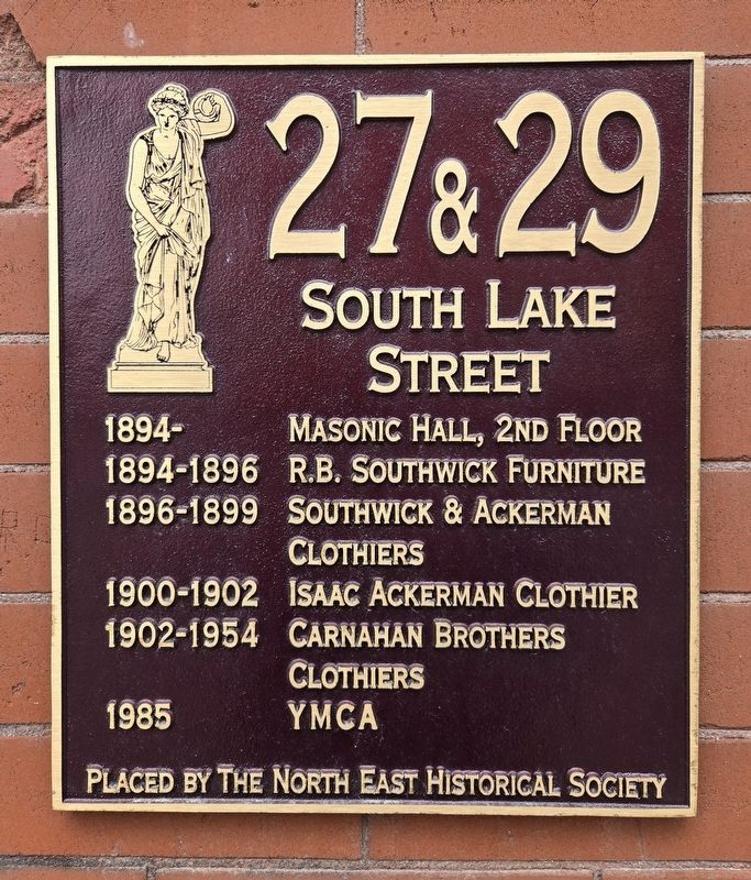 27 & 29 South Lake Street Marker image. Click for full size.