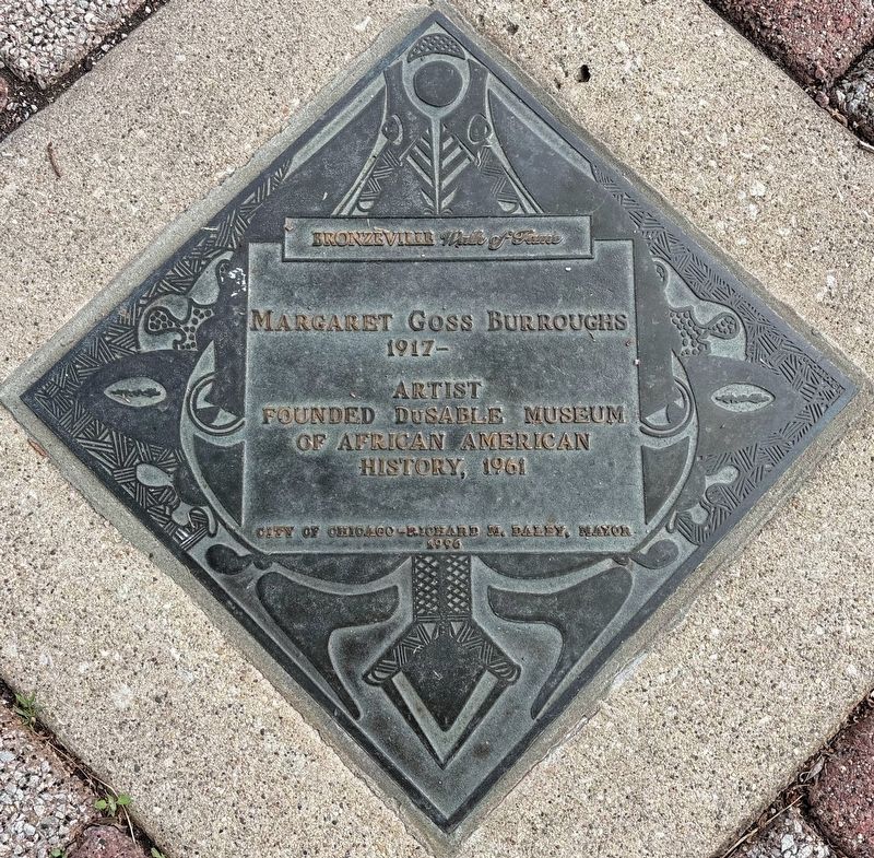 Margaret Goss Burroughs Marker image. Click for full size.