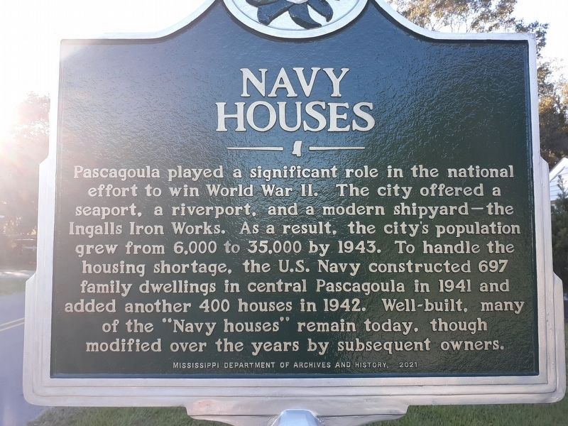 Navy Houses Marker image. Click for full size.