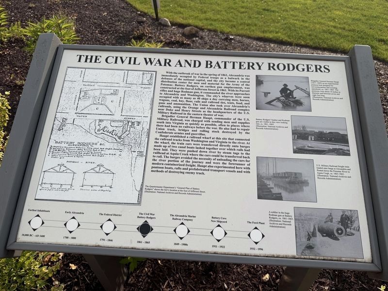 The Civil War and Battery Rodgers Marker image. Click for full size.