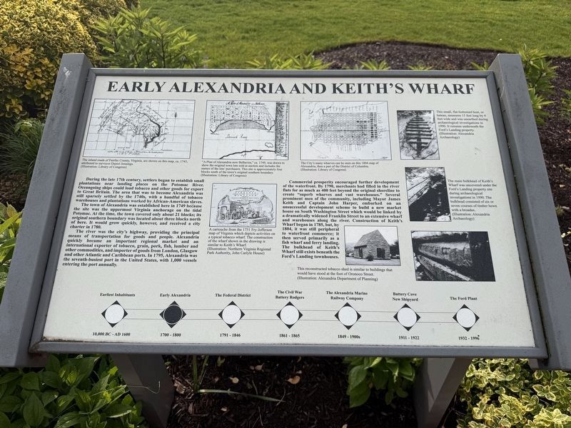 Early Alexandria and Keith's Wharf Marker image. Click for full size.