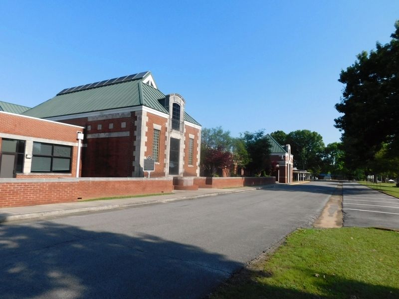 Austinville High School and Marker image. Click for full size.