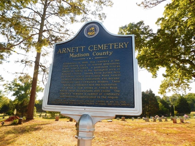 Arnett Cemetery Marker image. Click for full size.