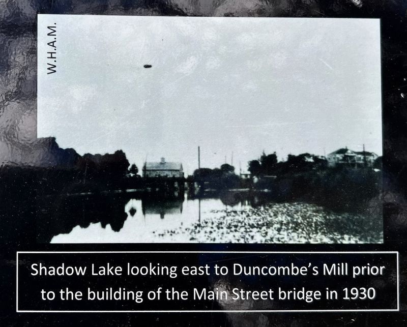 Shadow Lake marker photo and caption detail (left) image. Click for full size.
