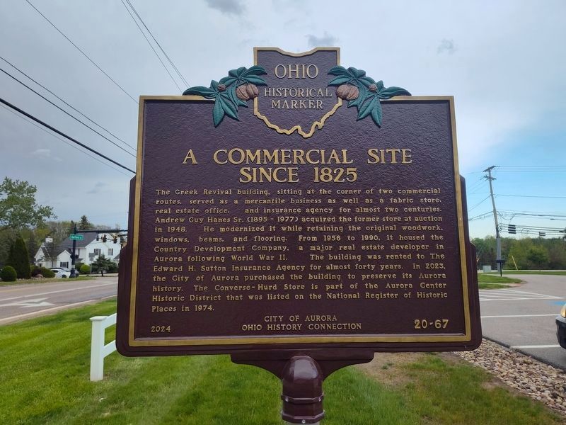 A Commercial Site Since 1825 side of the marker image. Click for full size.