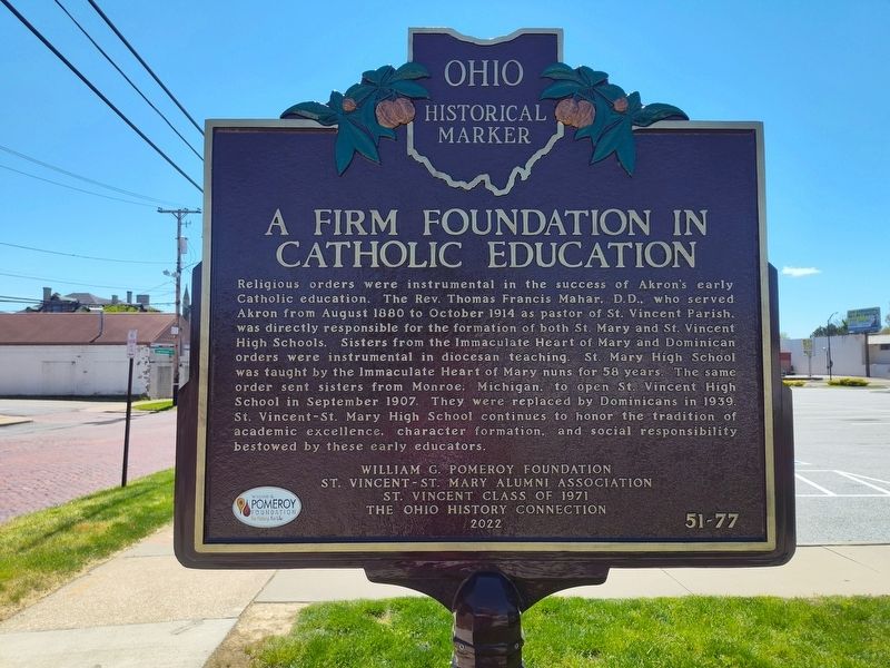 St. Vincent-St. Mary Catholic High School - A Firm Foundation In Catholic Education Marker image. Click for full size.