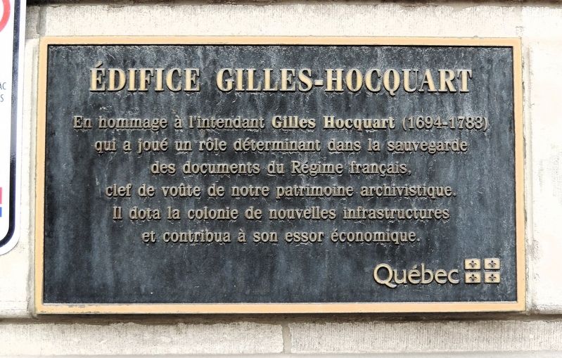 �difice Gilles-Hocquart Marker image. Click for full size.