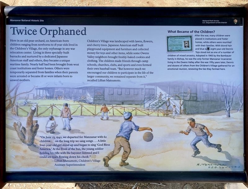 Twice Orphaned Marker. Click for full size. Twice Orphaned Marker image. Click for full size.