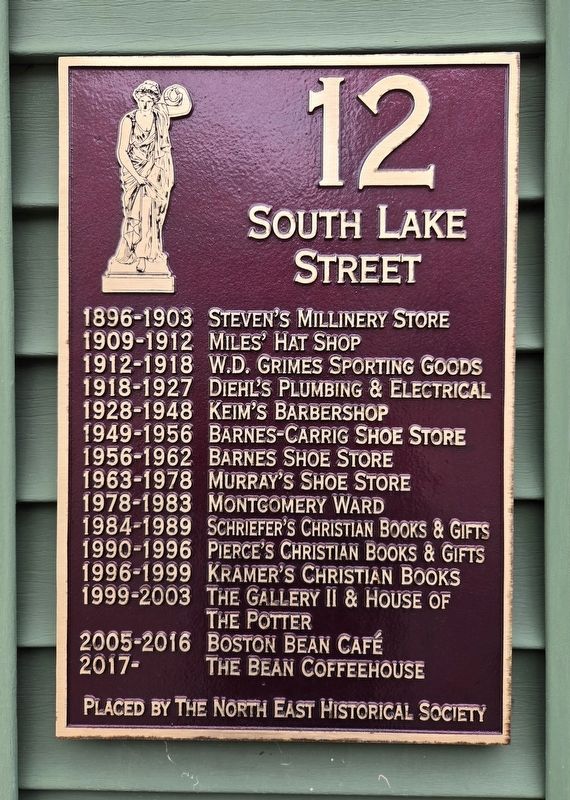 12 South Lake Street Marker image. Click for full size.